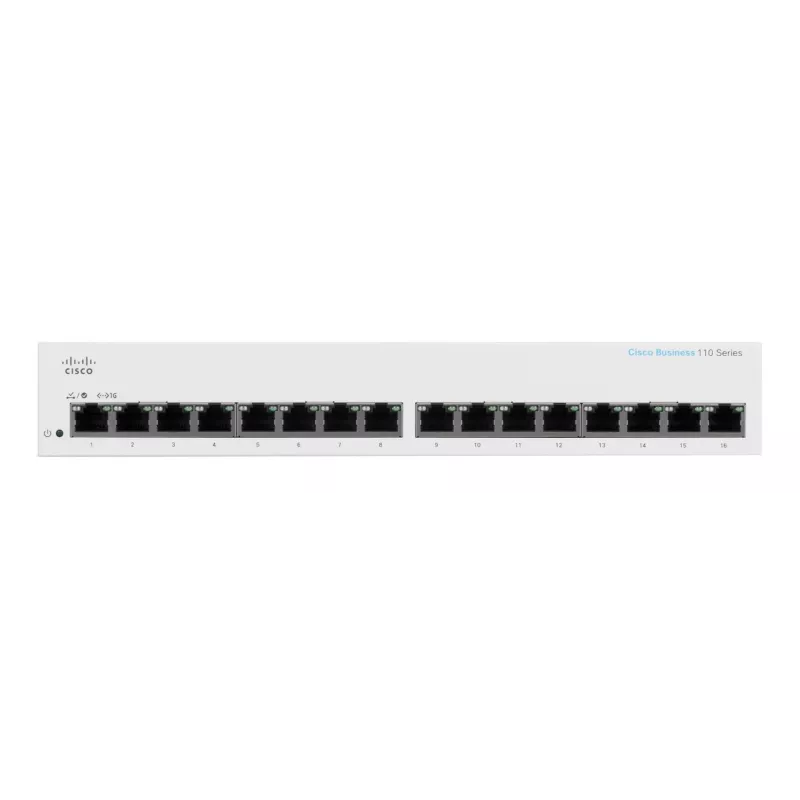 Lüliti, Cisco CBS110 haldamata L2 Gigabit Ethernet 16x RJ-45 (10/100/1000), 1U, 32 Gbps