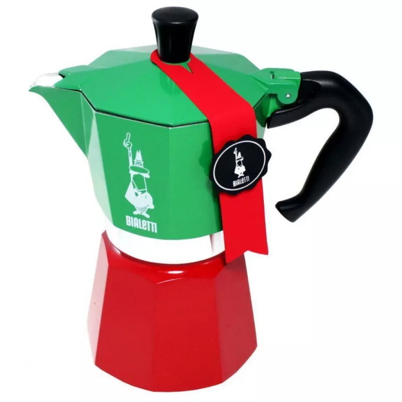Bialetti Moka Express Italia 6TZ (300 ml) punane-roheline