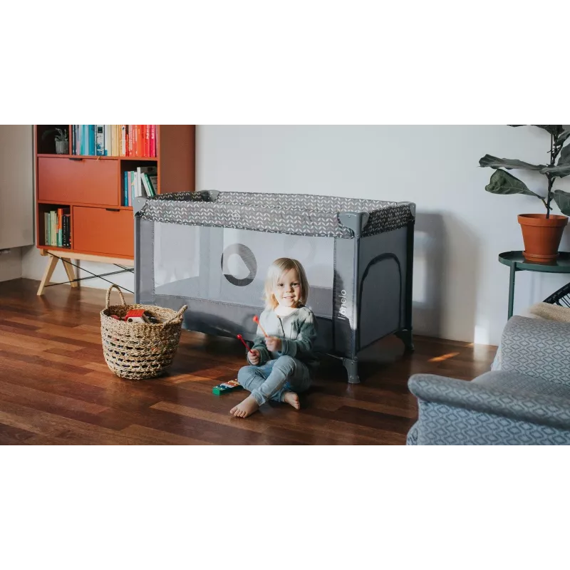Lionelo Stefi Concrete Multicolor - võrevoodi 2 in 1