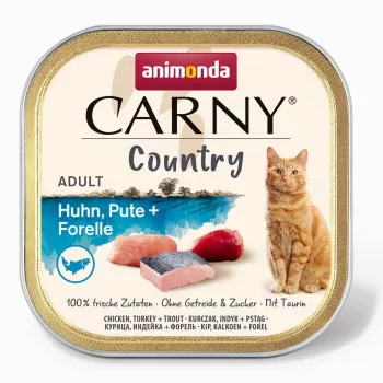 ANIMONDA Carny Country Chicken, Turkey + Trout - märg kassitoit - 100 g