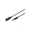 Wentronic Goobay 3,5 mm pikenduskaabel, must, 2 m - 3,5 mm pistik (4-kontaktiline, stereo) > 3,5 mm pesa (4-kontaktiline, stereo) (62479)