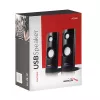 2-suunaline juhtmega arvutikõlar Audiocore AC860, 2.0 kanalit, 4 W RMS, USB-toide, 3,5 mm sisend, must