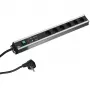 Toitejaotusseade Bachmann 300.012, PDU Basic, 6 vahelduvvoolupesa, 2U, 2 m kaabel, Must/Hall