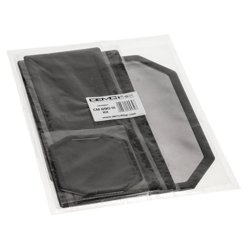 Tolmufilter DEMCiflex DF0507 Cooler Master 690 III jaoks, must, pakis 5 tk