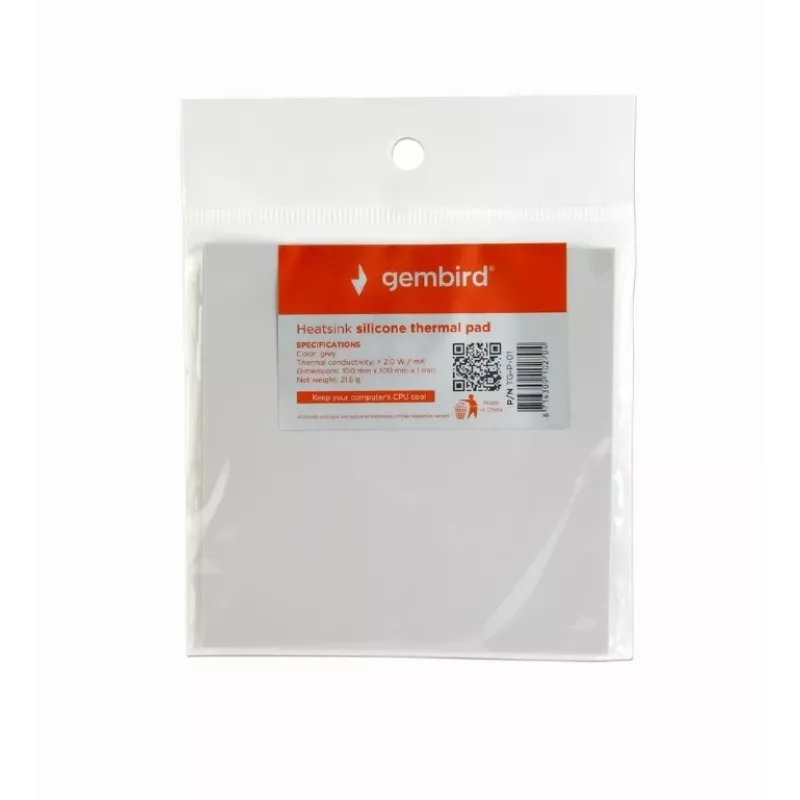 Gembird TG-P-01 Silikoonist termopadi, 100 x 100 x 1 mm