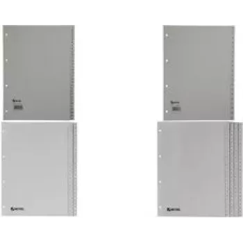 Rexel PP-vahelehed, hallid, numbrilised, Hall, 226 mm, 297 mm, 225 mm, 298 mm, 4 mm