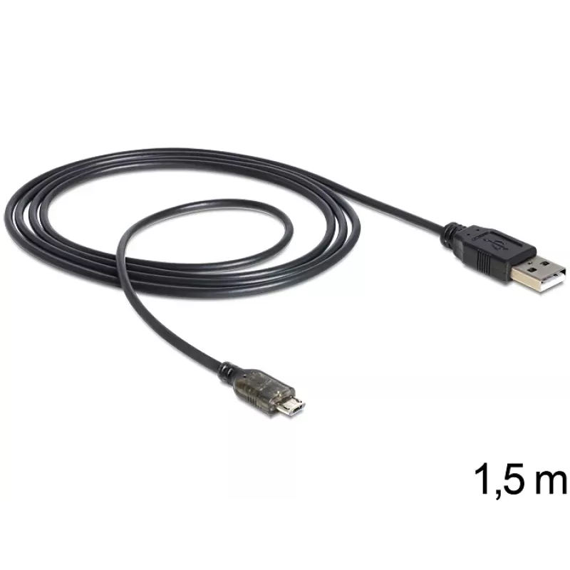 USB-kaabel DeLOCK USB 2.0-A – USB micro-B 1,5 m