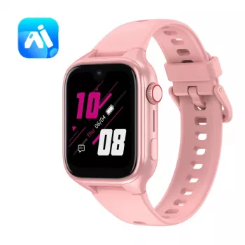 Nutikell Stelio Junior Pro AI 4G ST-SWJ102-PK — laste 4G kell, roosa