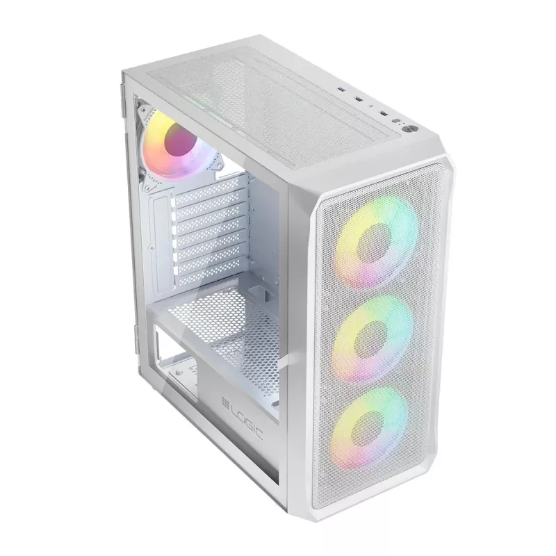 Logic PORTOS ARGB MINIDI USB 3.0 korpus valge