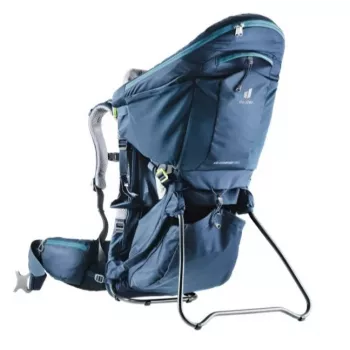 Beebikandur-seljakott Deuter Kid Comfort Pro, sinine, polüamiid, max 22 kg, päikesevari, küljetasku