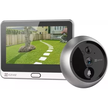 Valvekaamera EZVIZ DP2C 2 MP, 4,3-tolline ekraan, Wi‑Fi, PIR-liikumisandur, MicroSD kuni 512 GB, välis-/sisetingimustesse, kuldne