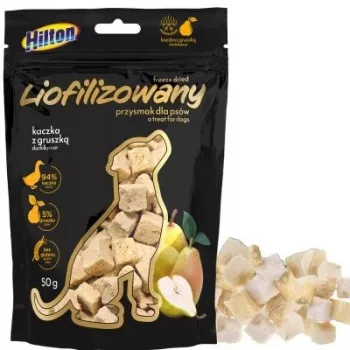 Külmkuivatatud koerte maiuspala Hilton pardi ja pirniga, 50 g