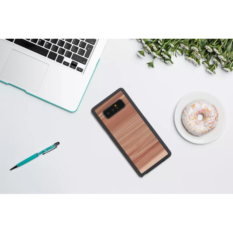 Man and wood nutitelefoni ümbris Galaxy Note 8-le — cappuccino must kaitseümbris