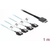 Delock OCuLink - Sisemine SAS-kaabel - SAS 12Gbit/s - OCuLink (SFF-8611) (M) SATA-le (M) - 1 m (85829)