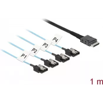 Delock OCuLink - Sisemine SAS-kaabel - SAS 12Gbit/s - OCuLink (SFF-8611) (M) SATA-le (M) - 1 m (85829)