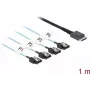 Delock OCuLink - Sisemine SAS-kaabel - SAS 12Gbit/s - OCuLink (SFF-8611) (M) SATA-le (M) - 1 m (85829)