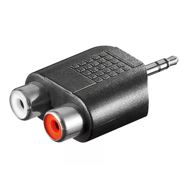 Goobay | RCA-adapter. AUX-pistik 3,5 mm isane kahele stereoemasele | 11604
