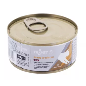 Märg kassitoit TROVET 100 g — veiseliha, täiskasvanud, neerutugi, niiskus 76%, valk 9,7%, rasv 6,3%