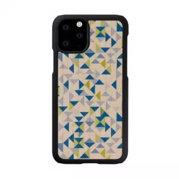 Nutitelefoni ümbris man and wood iPhone 11 Pro jaoks — sinine kolmnurk mustal taustal, kaitsev kõva kest