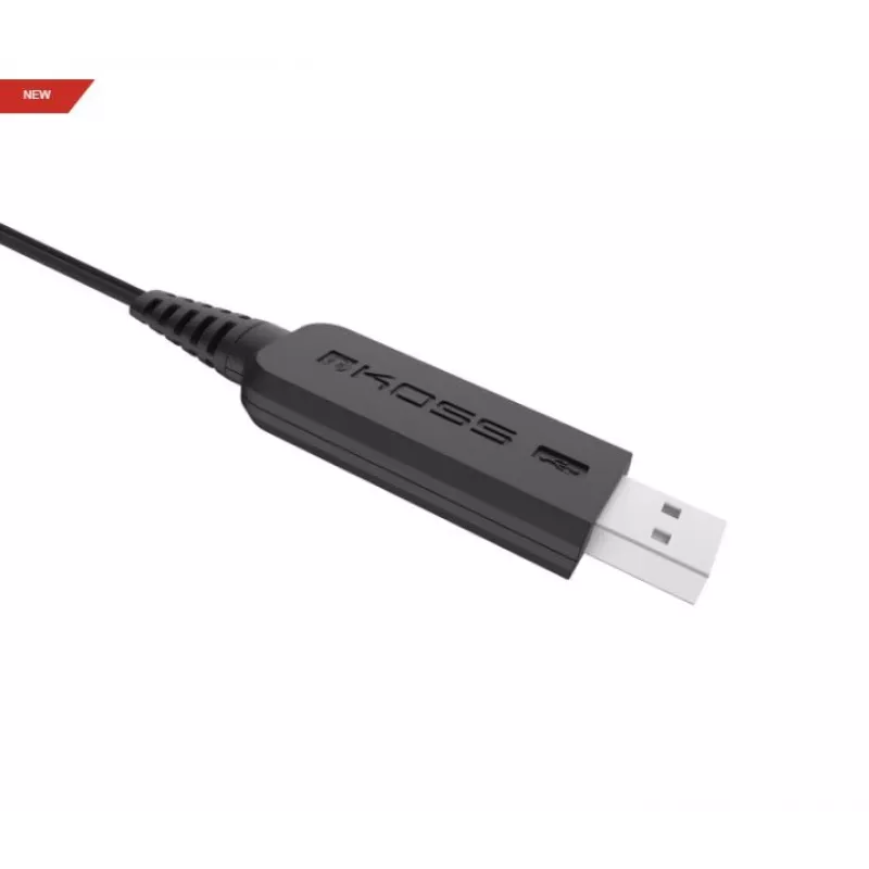 Koss CS200 USB-peaklapp juhtmega peavõruga kõned/muusika USB Type-A must