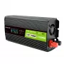 Green Cell pingemuundur PowerInverter LCD 12 V 500W/1000W auto inverter ekraaniga - puhta siinusega toiteadapter/inverter Auto Must