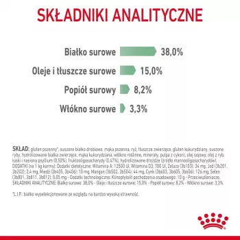 Kuiv kassitoit Royal Canin Digestive Care 10 kg — täiskasvanud, kala ja linnuliha retsept, 38% valku, 15% rasva