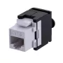A-LAN MKB-U6-1 võtmemoodul — RJ45 U/UTP Cat6, 22/26 AWG, must/valge ABS korpus