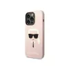 Karl Lagerfeld KLHMP14XSLKHLP iPhone 14 Pro Max 6.7 kõva ümbris heleroosa / heleroosa Silikoon Karl tolline Pea Magsafe