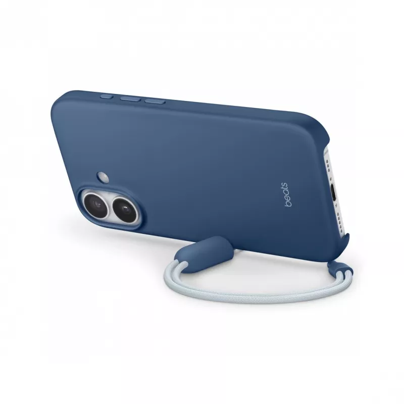 Kickstand ümbris mudelile iPhone 17 by Apple Beats — MagSafe, Camera Control, polükarbonaat/mikrokiud, sinine, sobib 6,3 tollisele