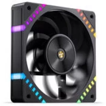 Korpusventilaator Jonsbo HF2-120 Reverse Blade PWM ARGB 120mm must, PWM-juhtimine, ARGB-valgustus