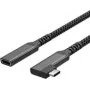USB-C pikenduskaabel USB-C > USB-C pesa 3.2 90° PD tekstiil 1,5m (FL31-74016)