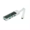 ROLINE mobiilne USB 3.2 Gen 1 jaotur, 4-suunaline, Type A+C ühenduskaabel