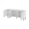 Kummut cama meble JUNGLE 152x40.5x74.5 cm valge matt mustade jalgadega