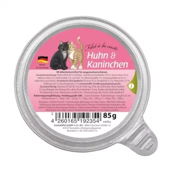GRANATAPET Filet á la carte Kana küülikuga - märg kassitoit - 85g