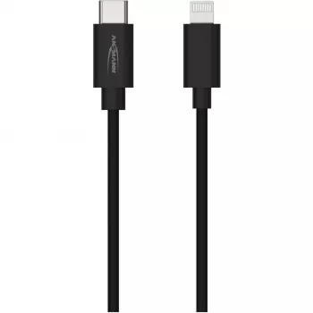 Mobiiltelefoni kaabel Ansmann 1700-0106 Must USB C Lightning 0,12 m
