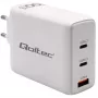 Laadija QOLTEC 100W GaN USB-C Dual PD 5–20V 1.5–5A, 2×USB-C