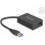 DELOCK 66463 võrguadapter — USB kiudoptilisele liidesele, 1000 Mbit/s, must