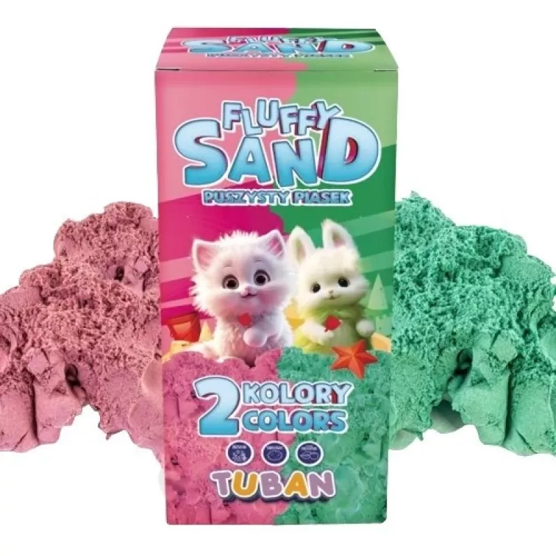 Set Fluffy Sand 2x70g Pink/roheline TUBAN