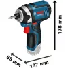 Bosch GDR 12V-105 Professional 2600 p/min Must, Sinine, Punane
