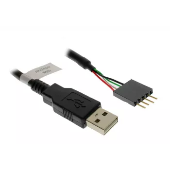 USB-kaabel Akasa 0,4 m USB A must