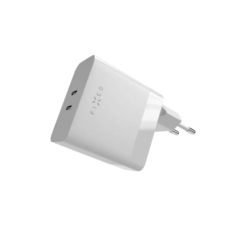 Laadija FIXED FIXC65-2C-WH Sisetingimustes AC kiirlaadimine 2x USB USB-C