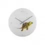 NeXtime klok 8137 Turtle, Ø43 cm, Seinale, Valge/ Roheline