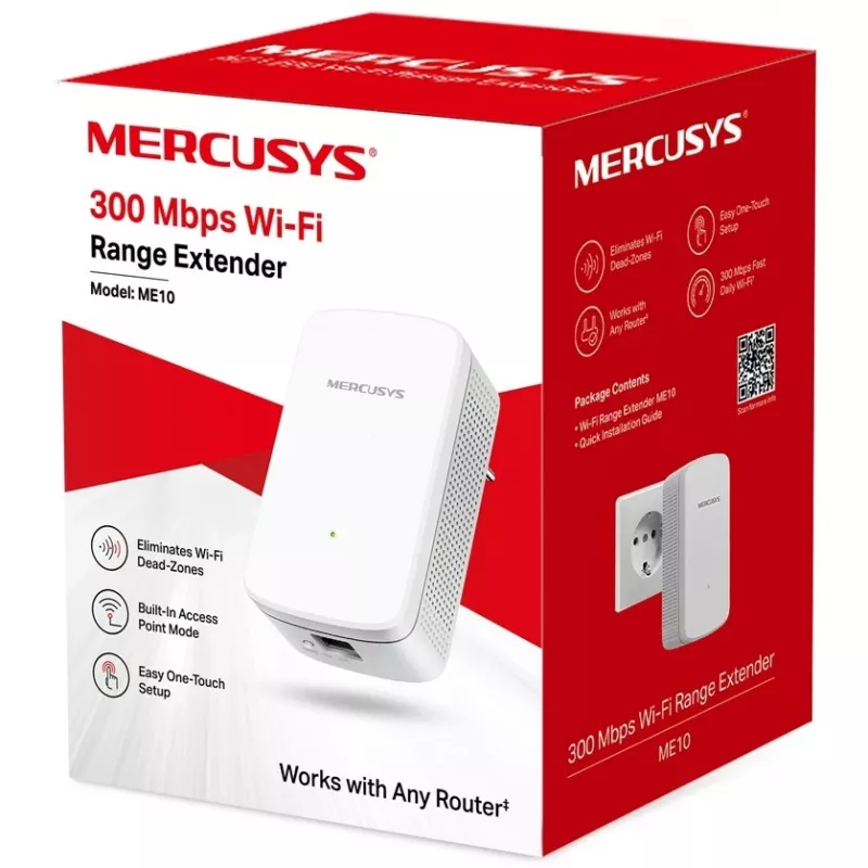 Mercusys ME10 V1 WiFi leviala laiendaja Montebar i wall