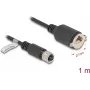 Võrgukaabel DeLOCK M12 D-kodeeritud 4 kontaktiga emane - RJ45 pistikupesa Cat5e 1m must