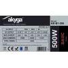Toiteplokk Akyga AK-B1-500, 500 W, ATX 2.31, 20+4 pin, 120 mm ventilaator, mittemodulaarne