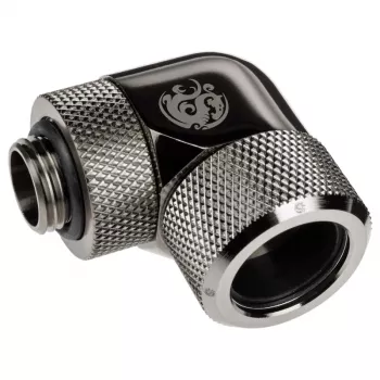 Adapter 90° BitsPower Advanced Multi-Link G1/4 tolli AG kuni 16 mm OD kõvatoru, pööratav