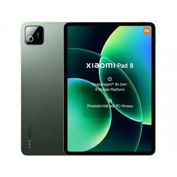 Xiaomi Pad 8 tahvelarvuti — 11,2-tolline 3.2K, Snapdragon 8s Gen 4, 8 GB muutmälu, 256 GB, Wi‑Fi 7, 9200 mAh, roheline