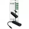 Inter-Tech Argus IT-410 - Hub - 3 x SuperSpeed USB 3.0 + 1 x 10/100/1000 - Lauaarvuti (88885440)