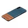 Nutitelefoni ümbris man and wood iPhone XS Maxile — teksamust