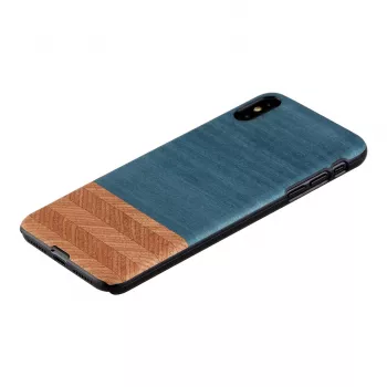 Nutitelefoni ümbris man and wood iPhone XS Maxile — teksamust